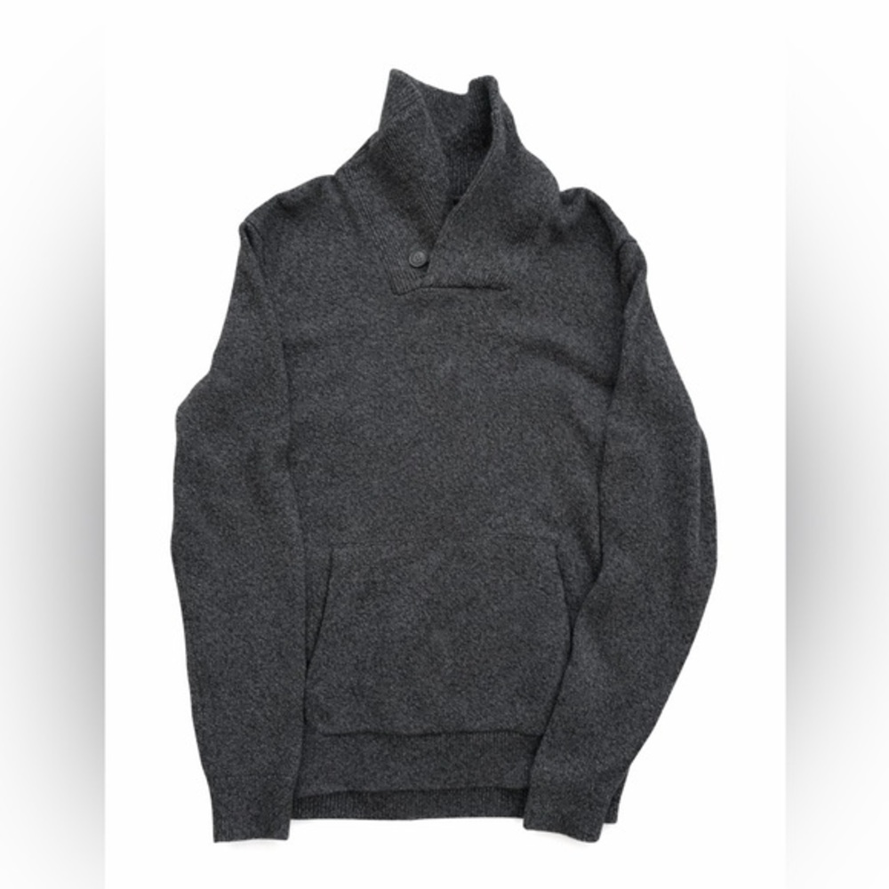 American Eagle Men’s Shawl Neck Gray Sweater Size Medium Tall MT